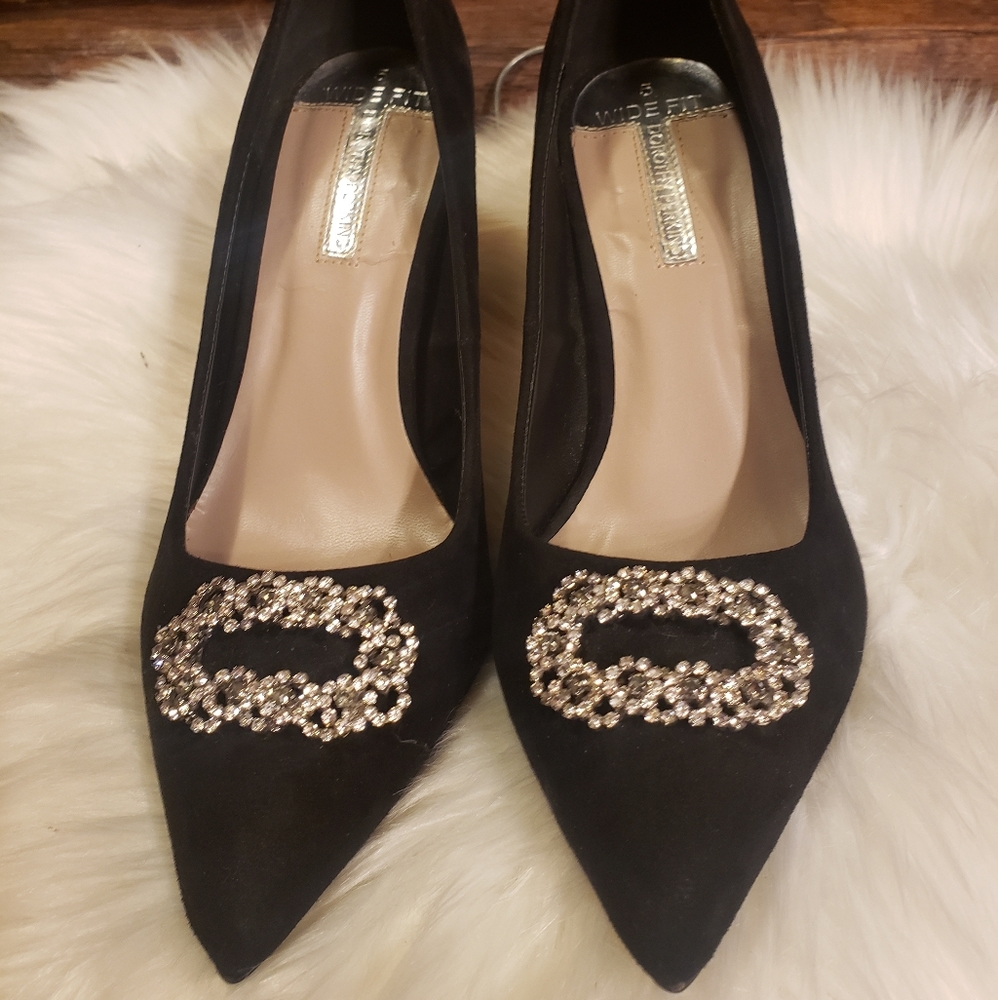 ❤3/$50❤Dorothy Perkins Black velvety heels